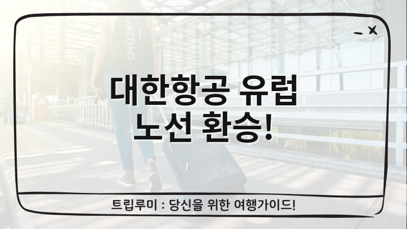 대한항공 유럽 노선 환승 여행, 2026년 1분기 최대 실적의 비밀